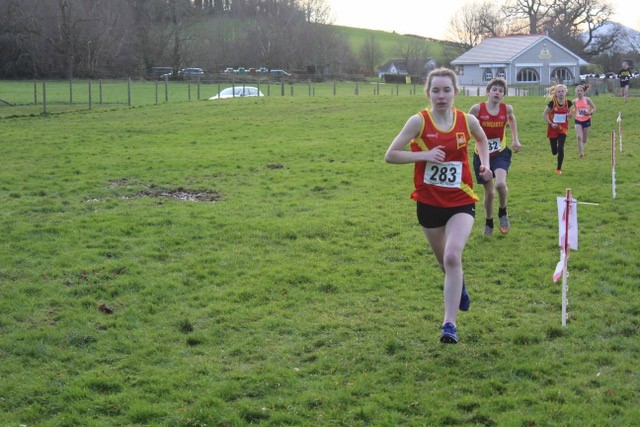 Emily Burns looking strong on in the Year 9 mixed race