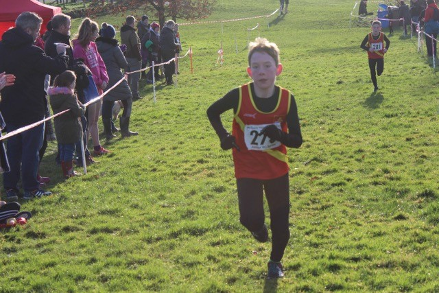  Finn Gibney finishing strongly to take 2nd in the P7 Boys