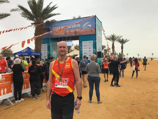 John Taylor at the Dead Sea Half Marathon