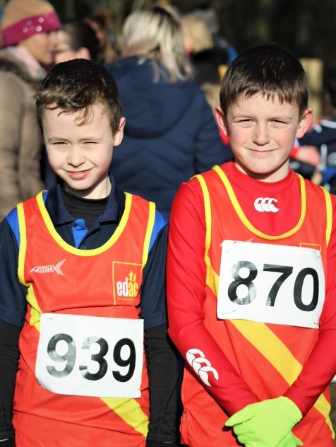 Matthew Doran and Alex Robinson at Stormont Primary XC