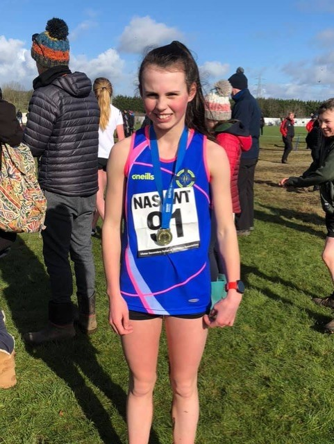 Lauren Madine with her gold medal after the Minor Girls’ race